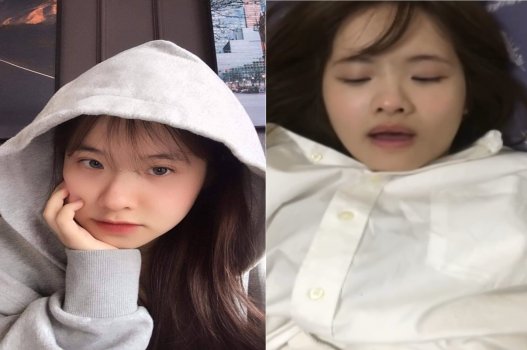 Thúy Quỳnh thực hiện hành động 